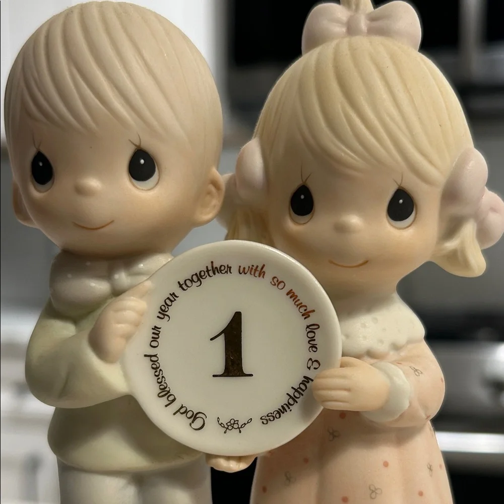 Precious Moments 1 Year Cream and Pink